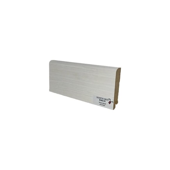 Плинтус напольный Deartio МДФ Деартио B302-01 Ясень белый 80x16x2050 мм P.1.4.02.301.80.16.D