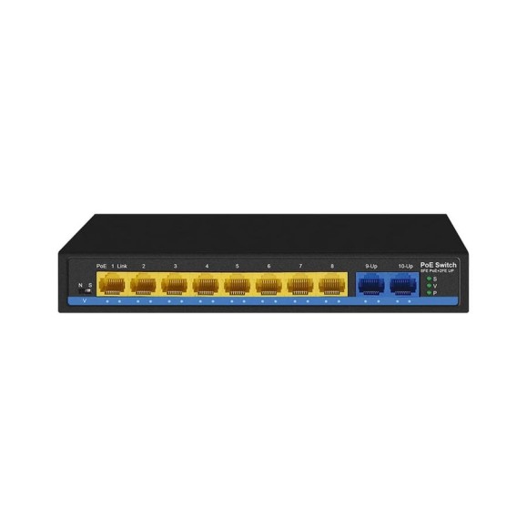 Коммутатор Giraffe 8PoE 2UpLink 10/100Мб GF-AC0820PoE v2 gf0640