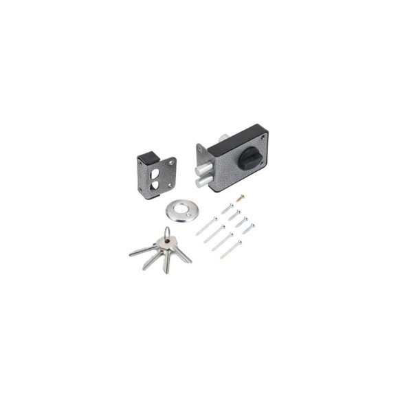 Накладной замок Marlok ЗН 1-3-1, 2 ригеля, корпус - металл+пластик, серебро 020600 Накладной замок Marlok ЗН 1-3-1, 2 ригеля, корпус - металл+пластик, серебро 020600
