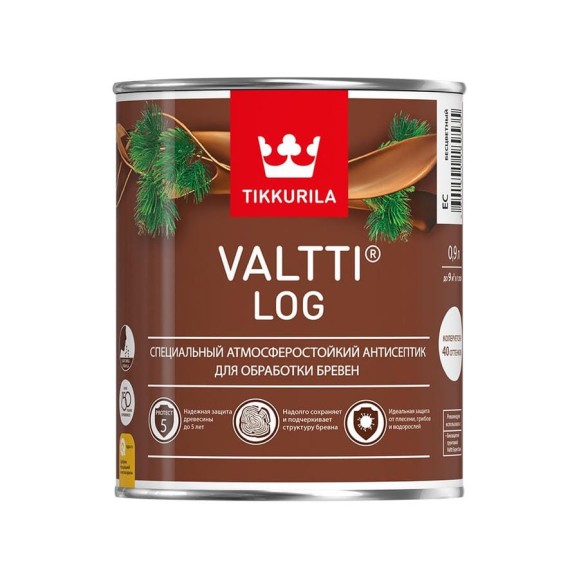 Антисептик Tikkurila VALTTI LOG красное дерево 0,9л 700010360 Антисептик Tikkurila VALTTI LOG красное дерево 0,9л 700010360