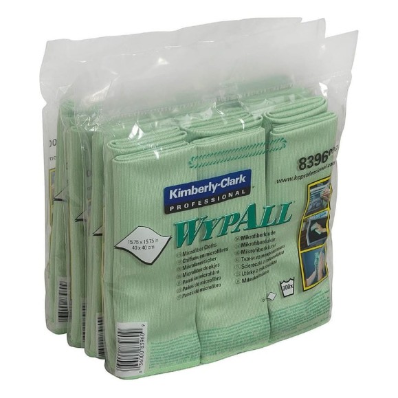 Микрофибра Kimberly-Clark WYPALLх 40x40 см, зеленая, 6 шт. 8396 Микрофибра Kimberly-Clark WYPALLх 40x40 см, зеленая, 6 шт. 8396