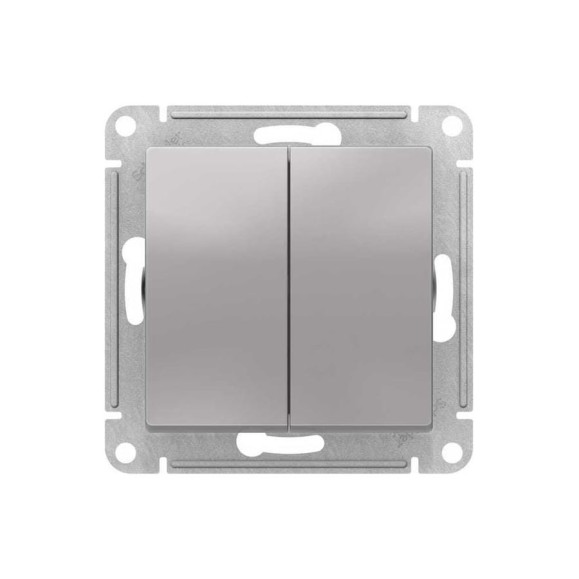 Переключатель перекрестный Systeme Electric 2-клавишный AtlasDesign 2хсх.7 10АХ механизм алюминий SE ATN000373 Переключатель перекрестный Systeme Electric 2-клавишный AtlasDesign 2хсх.7 10АХ механизм алюминий SE ATN000373