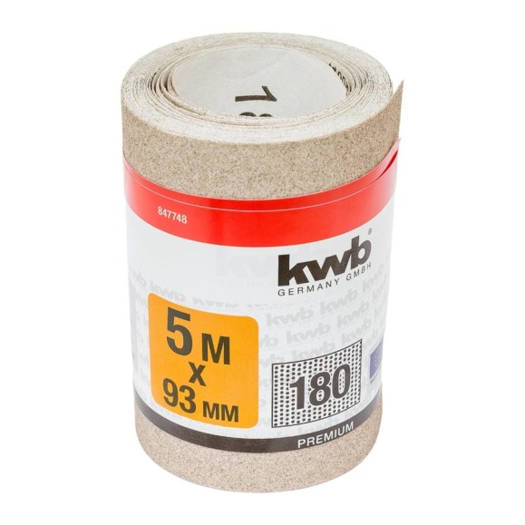 Бумага шлифовальная в рулоне kwb 5 м, 93 мм, К180 847748 Бумага шлифовальная в рулоне kwb 5 м, 93 мм, К180 847748