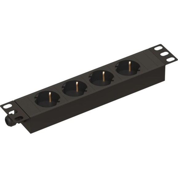 Блок розеток Hyperline SHE10-4SH-CB для 10
