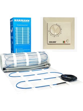 Комплект: w160-080 нагревательный мат, gm-109 терморегулятор крем Harmann W160-080(GM-109i)