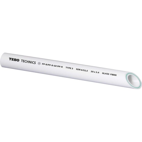 Труба TEBO PPR 75х12,5мм SDR6 армированная стекловолокном (4м) 030010408