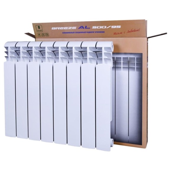 Радиатор отопления BREEZE AL500/ 95, 8 секций AL500/95-8
