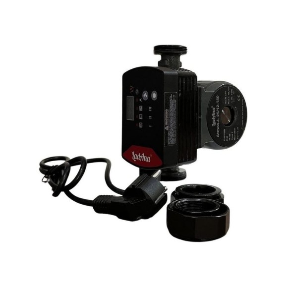 Циркуляционный интеллектуальный насос Atmos L LadAna 25/12-180 (кабель 1м, евровилка, комплект гаек) 260508007 260508006