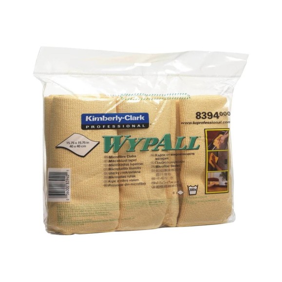 Микрофибра Kimberly-Clark для полировки WYPALL, разме 40x40см, цвет желтый, 6 салф/упак 8394 Микрофибра Kimberly-Clark для полировки WYPALL, разме 40x40см, цвет желтый, 6 салф/упак 8394