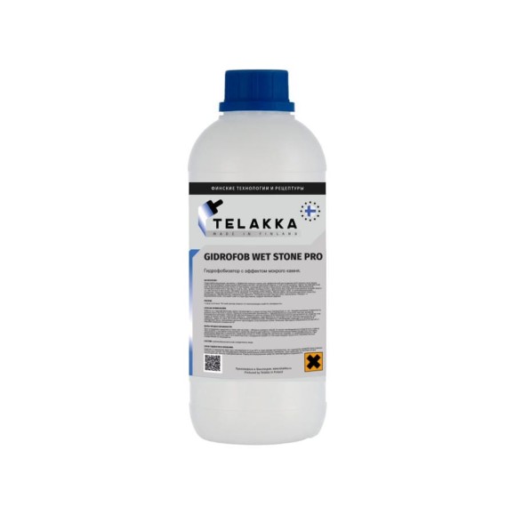 Пропитка с эффектом мокрого камня GIDROFOB WET STONE PRO 1л Telakka 4673763647315 Пропитка с эффектом мокрого камня GIDROFOB WET STONE PRO 1л Telakka 4673763647315