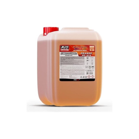 Автошампунь для бесконтактной мойки AVS Active Foam Brilliant 1:4-7 PF-215 ORANGE 5 кг Прохим A40741S