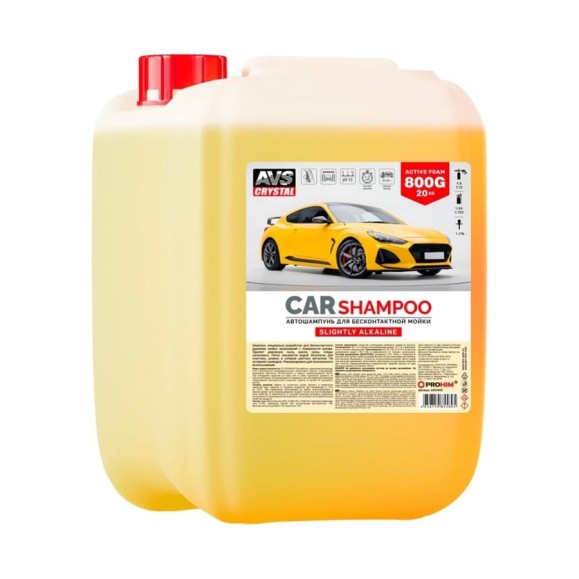 Автошампунь для бесконтактной мойки AVS Active Foam 1:8-12 800G SLIGHTLY ALKALINE 20 кг Прохим A85589S