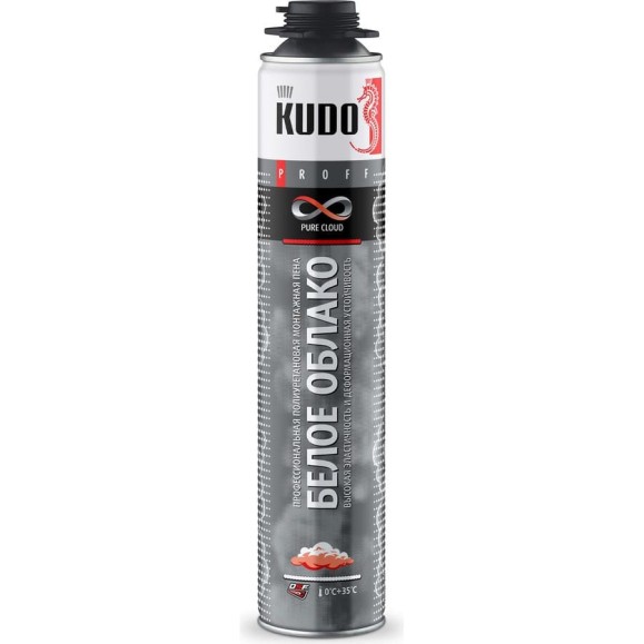 Пена полиуретановая монтажная профессиональная KUDO PROFF PURE CLOUD летняя KUPP10S80