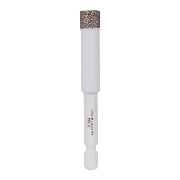 Сверло алмазное Diam 10x35x1/4-HEX-E "V-TECH" Вакуумная Технология серия Экстра (Керамогранит,гранит,мрамор) 320327