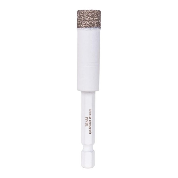 Сверло алмазное Diam 12x35x1/4-HEX-E "V-TECH" Вакуумная Технология серия Экстра (Керамогранит,гранит,мрамор) 320328