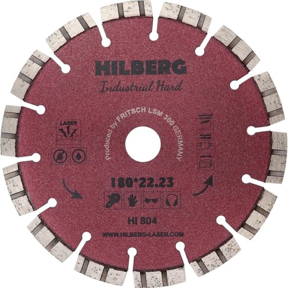 Диск алмазный отрезной Industrial Hard 180x22.23 мм Hilberg HI804