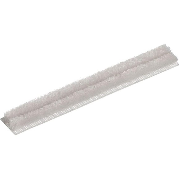 Щёточный уплотнитель Mebax 9,5x4, серебро, 4Р, на клею, на плёнке, 6 м 00-00002118