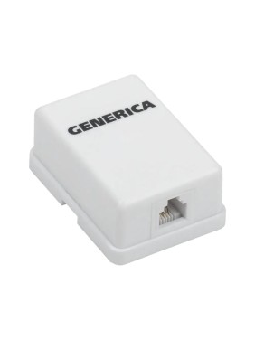 Информационная настенная розетка GENERICA RJ12 кат. 3 UTP 1 порт CS2-3C03U-12-G