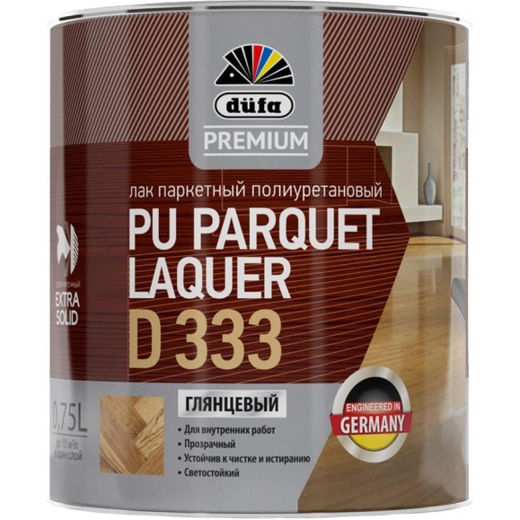 Лак Dufa Premium PU PARQUET LAQUER D333 полиуретановый, паркетный, глянцевый, 0.75 л МП00-011073 Лак Dufa Premium PU PARQUET LAQUER D333 полиуретановый, паркетный, глянцевый, 0.75 л МП00-011073