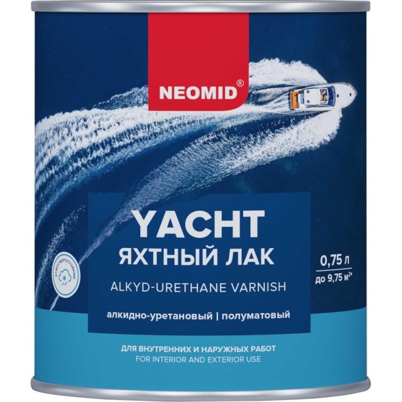 Яхтный лак NEOMID 0.75 л, полуматовый, алкидно-уретановый Н -ЯХТН-0,75/Пм