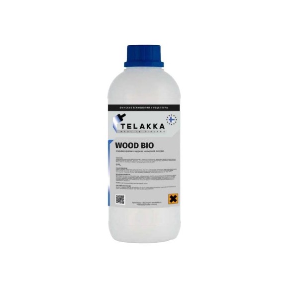 Смывка краски с дерева на водной основе Telakka WOOD BIO 1л 4673763647599