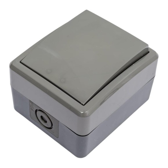 Переключатель ЭРА 11-1403-03 IP54, 10АХ-250В, ОУ, Эксперт, серый Б0020674