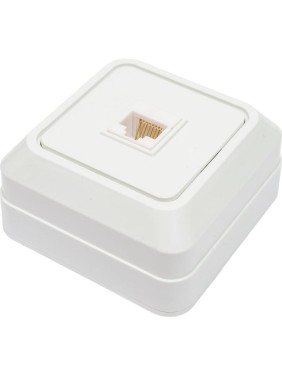 Компьютерная розетка IN HOME RJ-45 BOLLETO белая 7035 4690612018294