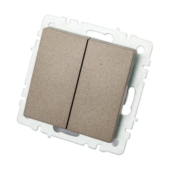 2-клавишный выключатель IEK Brite 10а вс10-2-0-бртб темная бронза BR-V20-0-10-K45 2-клавишный выключатель IEK Brite 10а вс10-2-0-бртб темная бронза BR-V20-0-10-K45