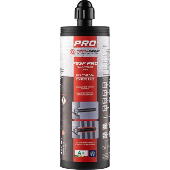 Химический анкер Tech-Krep PRO PESF PRO 400 мл + насадка 155888 Химический анкер Tech-Krep PRO PESF PRO 400 мл + насадка 155888