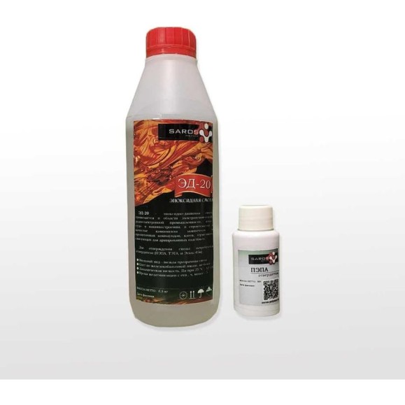 Эпоксидная смола Saros Polymer ЭД-20 500 г + пэпа 50 г 001010 Эпоксидная смола Saros Polymer ЭД-20 500 г + пэпа 50 г 001010