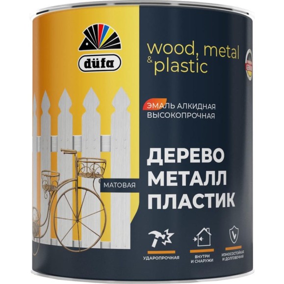 Алкидная эмаль Dufa дерево, металл, пластик база 1 0,75 л МП00-012373 Алкидная эмаль Dufa дерево, металл, пластик база 1 0,75 л МП00-012373