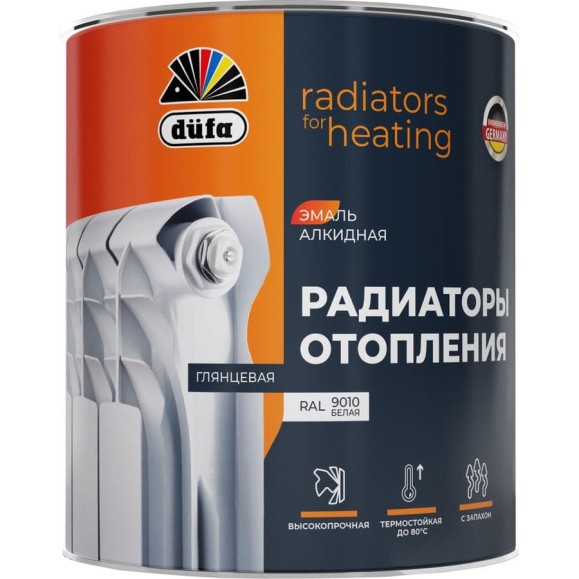 Алкидная эмаль Dufa Радиаторы отопления база 1 0,75 л МП00-012294