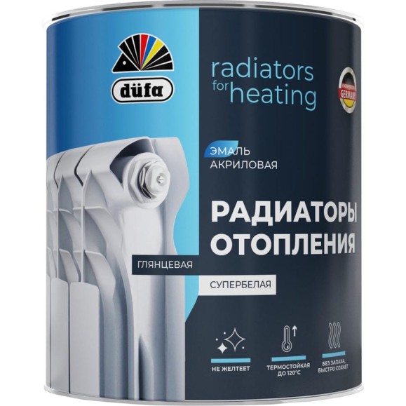 Акриловая эмаль Dufa Радиаторы отопления база1 0,75 л МП00-012292