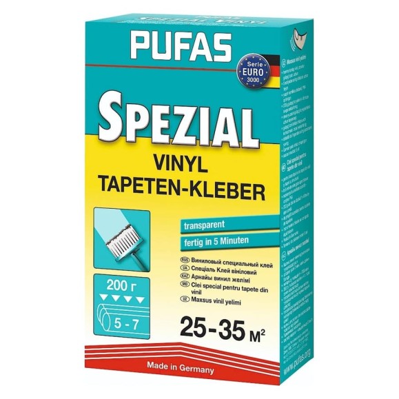 Обойный клей PUFAS EURO 3000 виниловый 200г 022101000 Обойный клей PUFAS EURO 3000 виниловый 200г 022101000