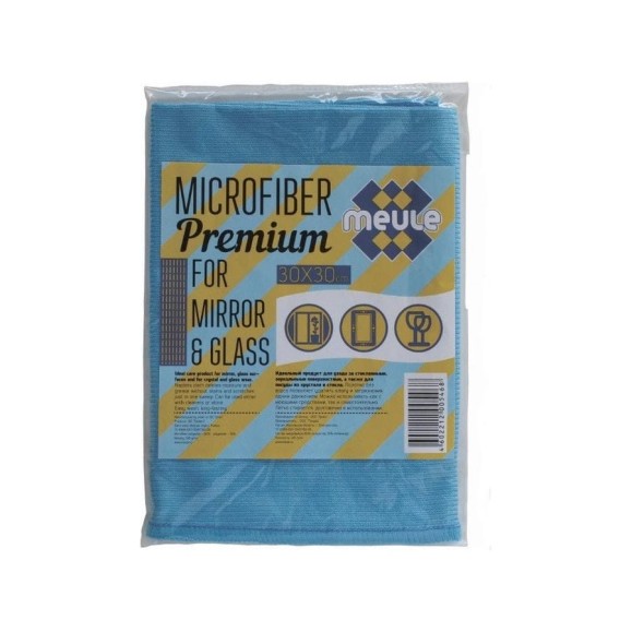Салфетка для стекол и зеркал из микрофибры Meule PREMIUM 30x30 см 00-00000169 Салфетка для стекол и зеркал из микрофибры Meule PREMIUM 30x30 см 00-00000169
