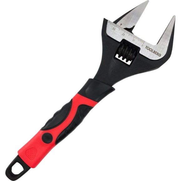 Разводной ключ Toolberg двухкомпонентная рукоятка, тонкие губки, 40 мм, 200 мм tools 3103032 ЛА-00002443