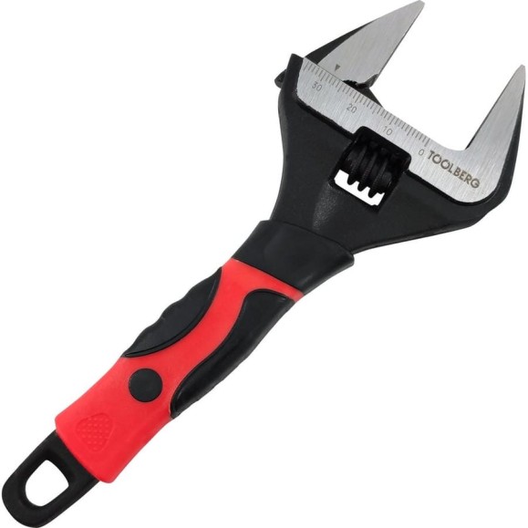 Разводной ключ Toolberg двухкомпонентная рукоятка, тонкие губки, 35 мм, 150 мм tools 3103031 ЛА-00002442