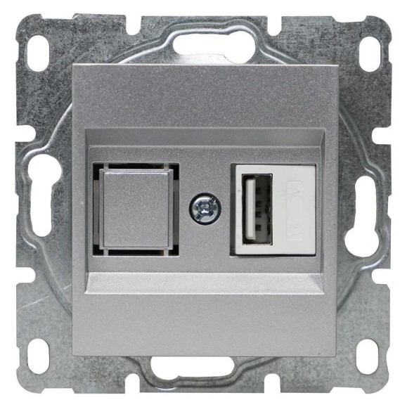 Розетка Metronex Electric Roma Silver для USB без рамки FRZ00010115SRM