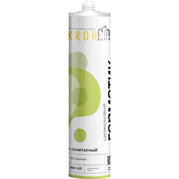 Силиконовый санитарный герметик Kronbuild бесцветный 280 гр SST28