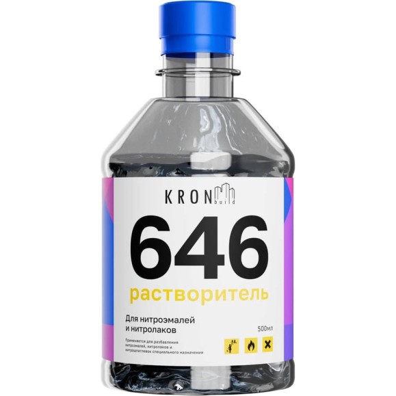 Растворитель Kronbuild 646 0,5 л ПЭТ B56CL Растворитель Kronbuild 646 0,5 л ПЭТ B56CL
