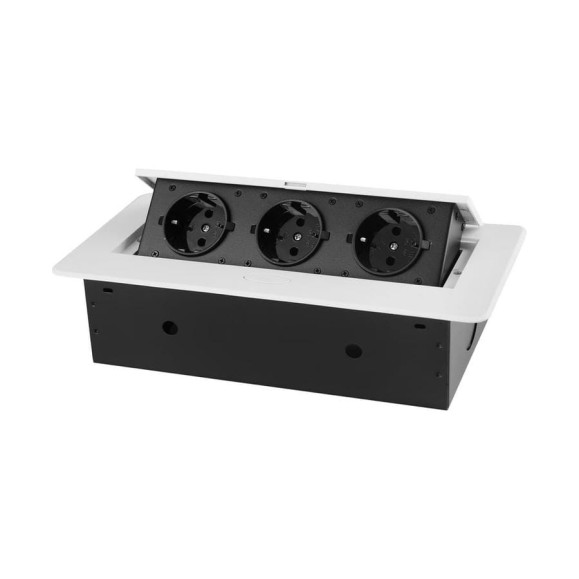 Розетка горизонтальная выдвижная ROCKETSOCKET 3 euro 16a, проводка, цвет белый SHS017-W Розетка горизонтальная выдвижная ROCKETSOCKET 3 euro 16a, проводка, цвет белый SHS017-W