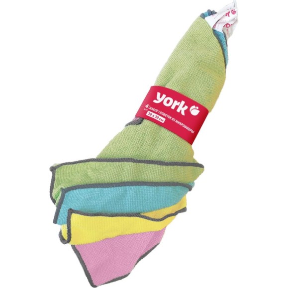 Салфетка из микрофибры YORK 4 шт. 026180