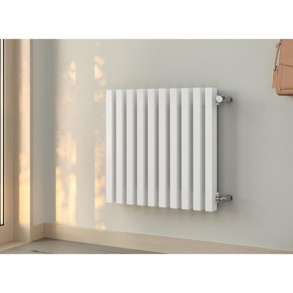 Вертикальный стальной радиатор GUARDO Retta 6P 500x1080 мм, 22 секций, S=19м², боковое подключение 6P-0500-22 BK-VER R9016(M)