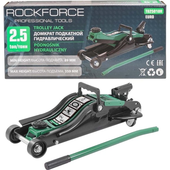Домкрат гидравлический подкатной низкопрофильный Rockforce 2,5т RF-T825010REuro(19359) Домкрат гидравлический подкатной низкопрофильный Rockforce 2,5т RF-T825010REuro(19359)