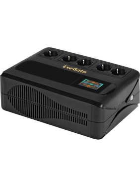 ИБП ExeGate NEO Smart BU-800.LCD.AVR.5SH 800VA 480W, цветной LCD-дисплей, AVR, 5*Schuko, Black 295685