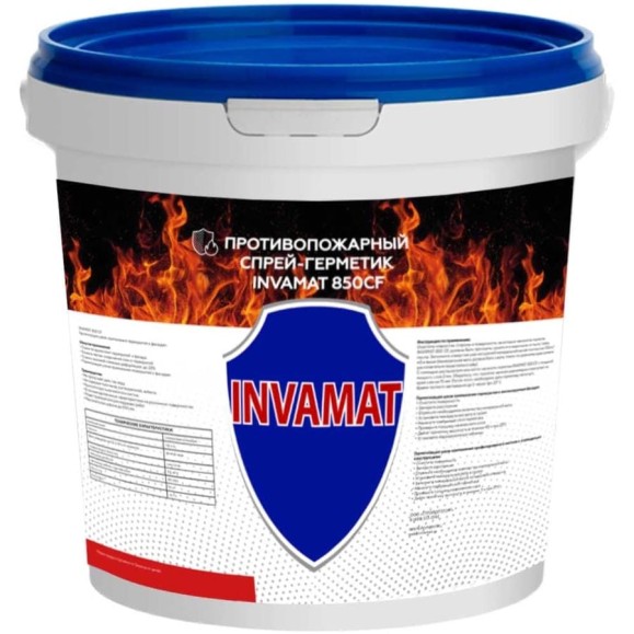Противопожарный спрей герметик INVAMAT CF ведро 20 кг 850