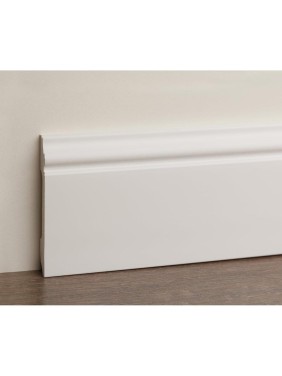 Плинтус UHD POLYMER 1 UHD 01/80 80x12x2000 Белый под покраску УТ000080883