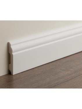 Плинтус UHD POLYMER 1 UHD 02/60 60x13x2000 Белый под покраску УТ000080884