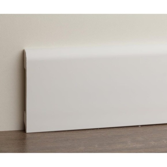 Плинтус UHD POLYMER 1 UHD 05/80 80x13x2000 Белый под покраску УТ000080886