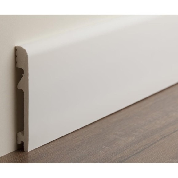 Плинтус UHD POLYMER 1 UHD 11/100C 100x14x2000 Белый под покраску УТ000080888